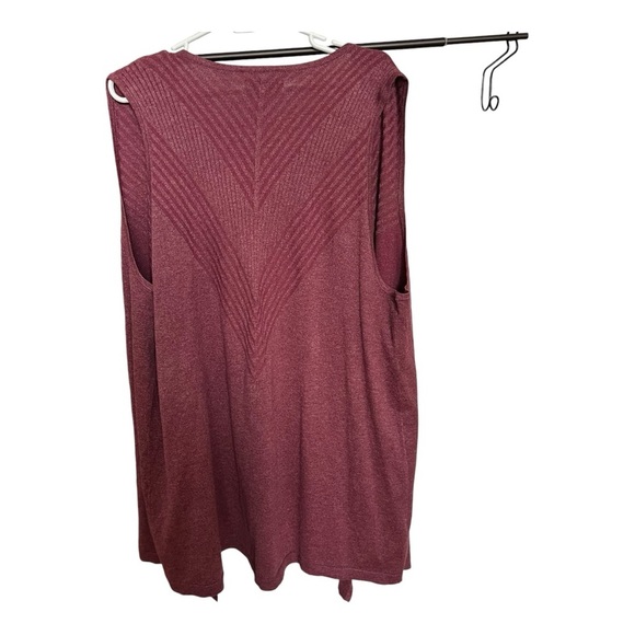 New Directions Sweater Women's XXL Open Front Knit Cardigan Fall Dark Pink Mauve - Picture 2 of 5